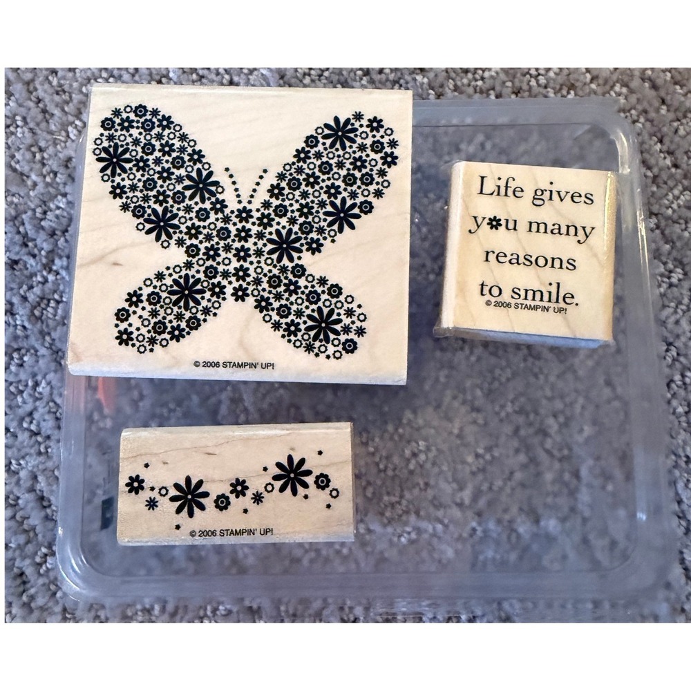 Stampin Up Reason‎ To Smile Wooden Stamp Set